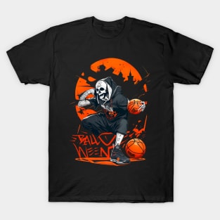 Halloween basketball player ball T-Shirt